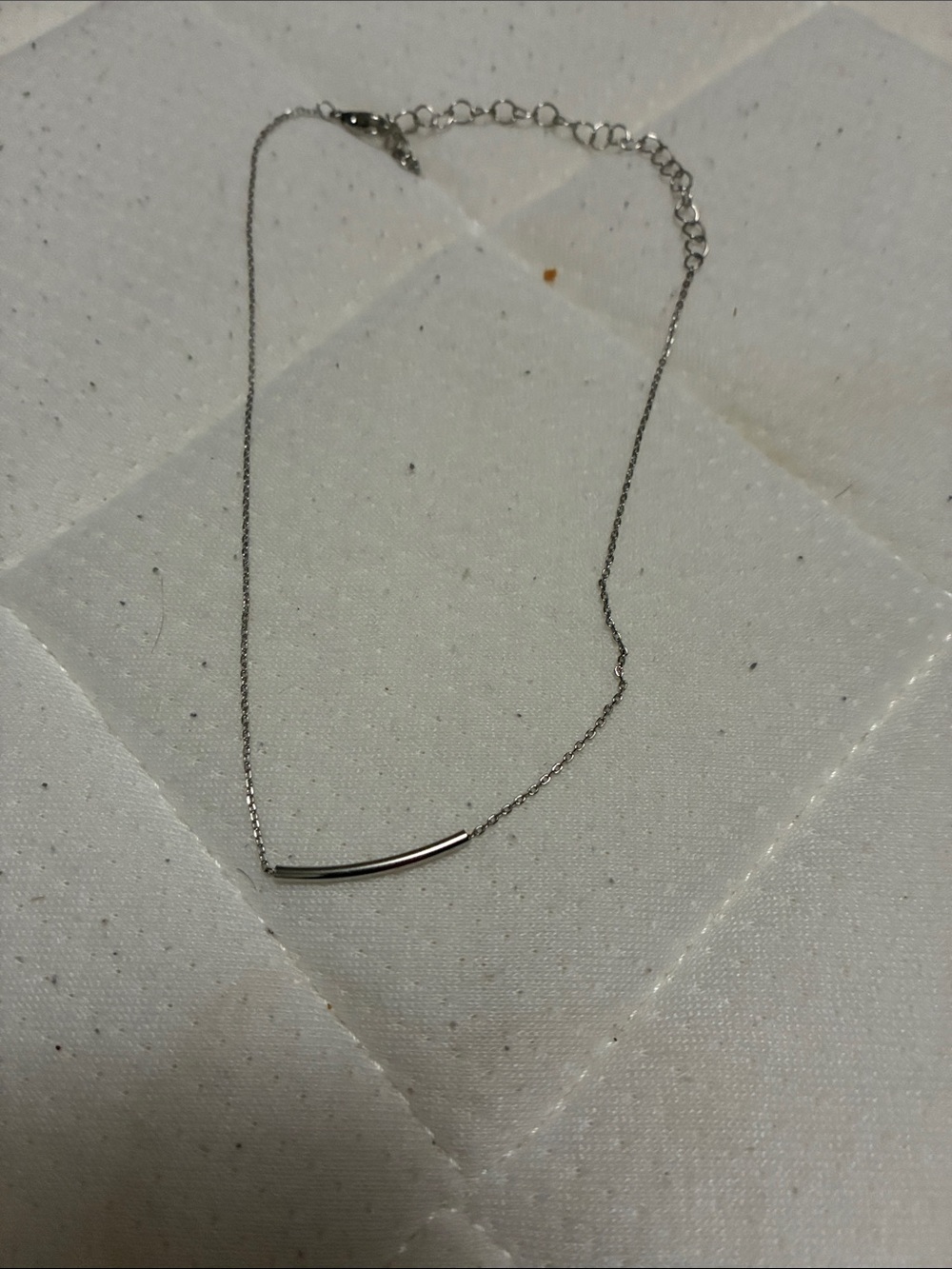 Delicate Silver Bar Pendant Necklace - Minimalist Women’s Jewelry